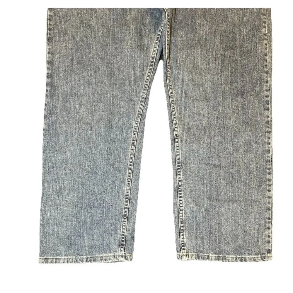 Wrangler Reserve Advanced Comfort Straight Leg Denim Blue Jeans Men's Size 38x29